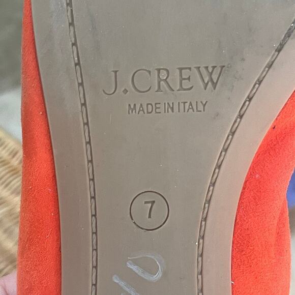 J. CREW Anya/CeCe Suede Ballet Flat Bundle in Orange and Blue - Women's Size 7 - Picture 12 of 16